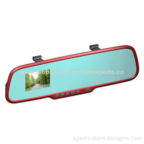 Portable Car Rearview DVR, Anti-glare Blue Glass, 2.7-inch Large Screen with Optional Bluetooth